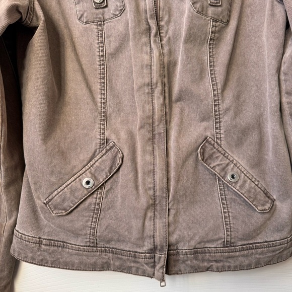 Fox Classic Racing Jean Jacket crop Frosty Taupe Medium two way zip - Picture 4 of 16